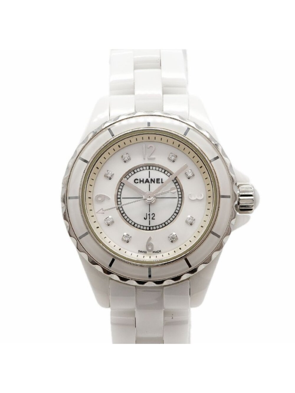 Chanel Diamond White Dial Watch